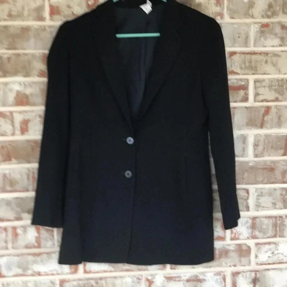 Anne Klein Black Classic 2-Button Blazer Suit Coat - Picture 1 of 5